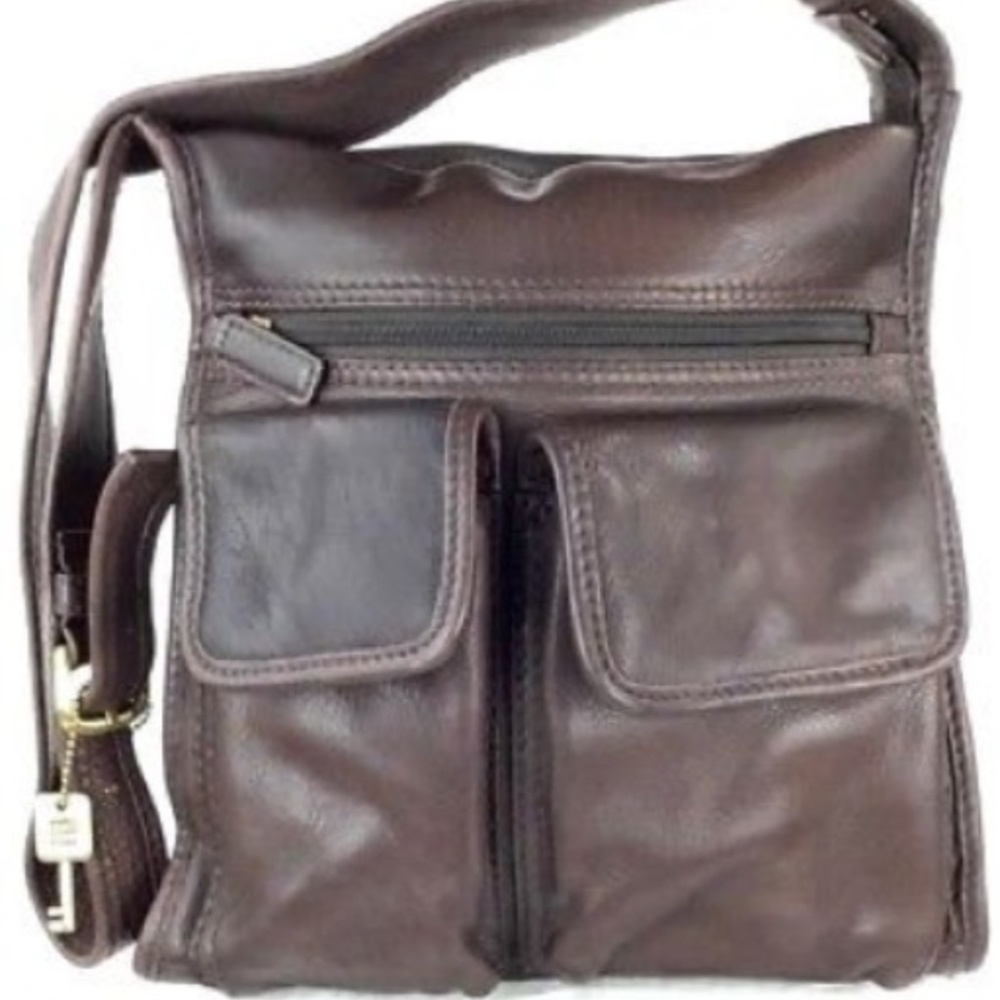 FOSSIL 1954 Leather Cross body bag EUC